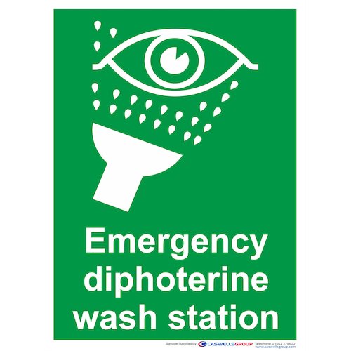 Emergency Diphoterine Wash Station Sign (807098)